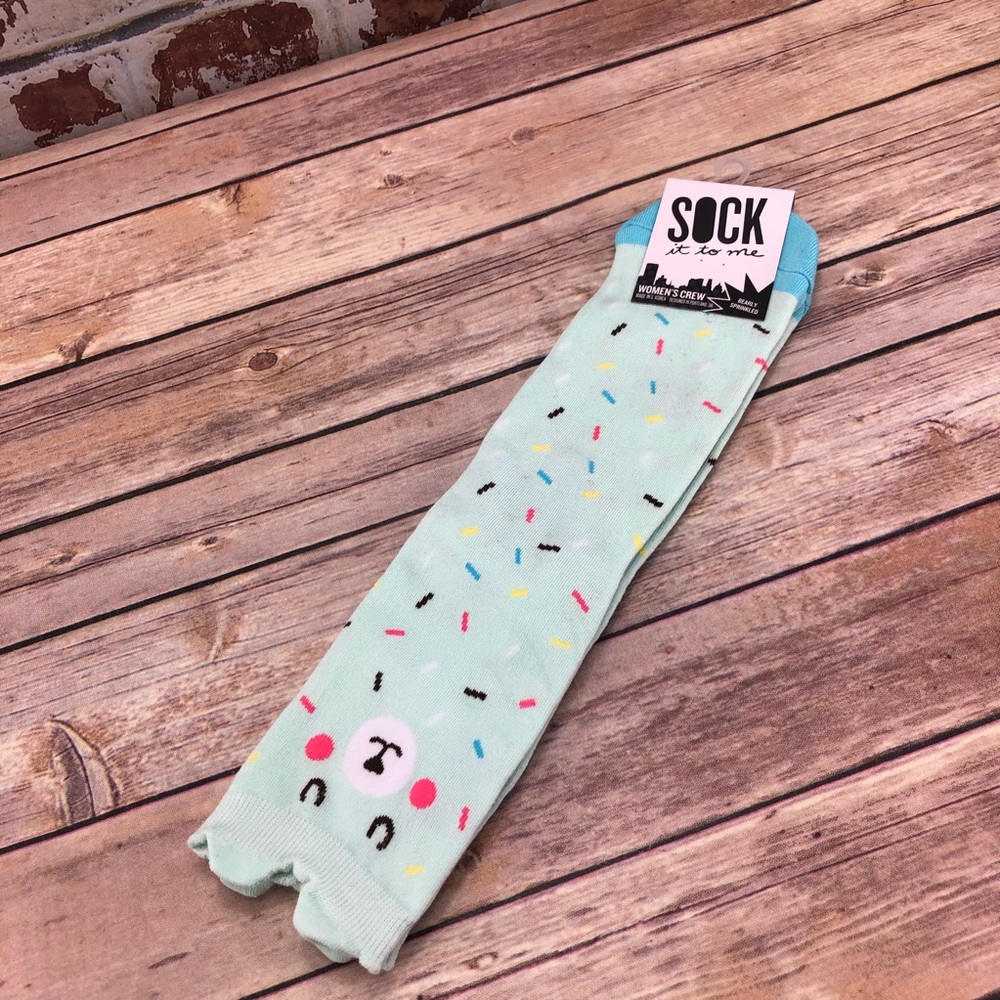 Sock it To Me Bear Cake Crew Socks
